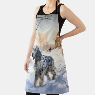 English Setter Let It Snow Weihnachten Schürze