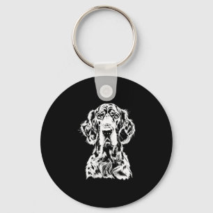 English Setter Portrait Minimalistisch Apparel Schlüsselanhänger