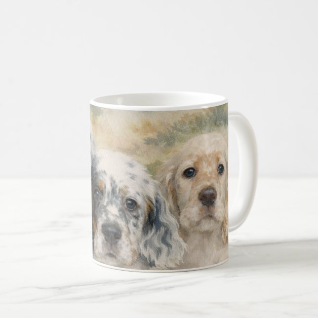 English Setter Puppies Kaffeetasse (VorderseiteRechts)