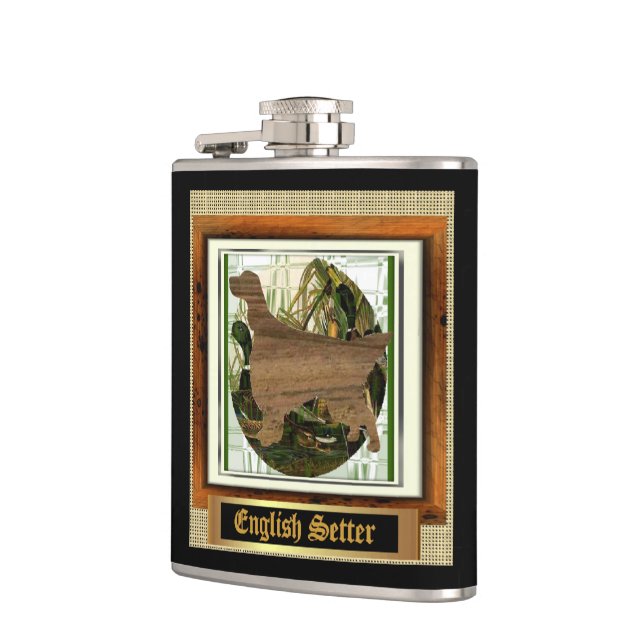 English Setter Sporting Flachmann (Links)