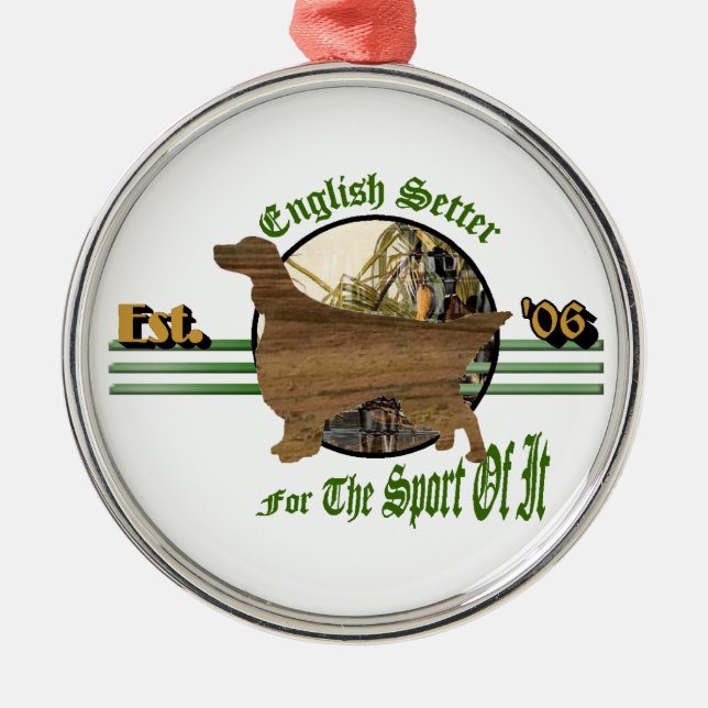 English Setter Sporting Group Ornament Aus Metall (Vorne)
