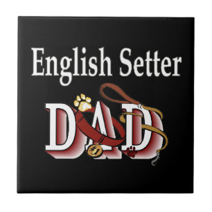 English Setter Vater Fliese