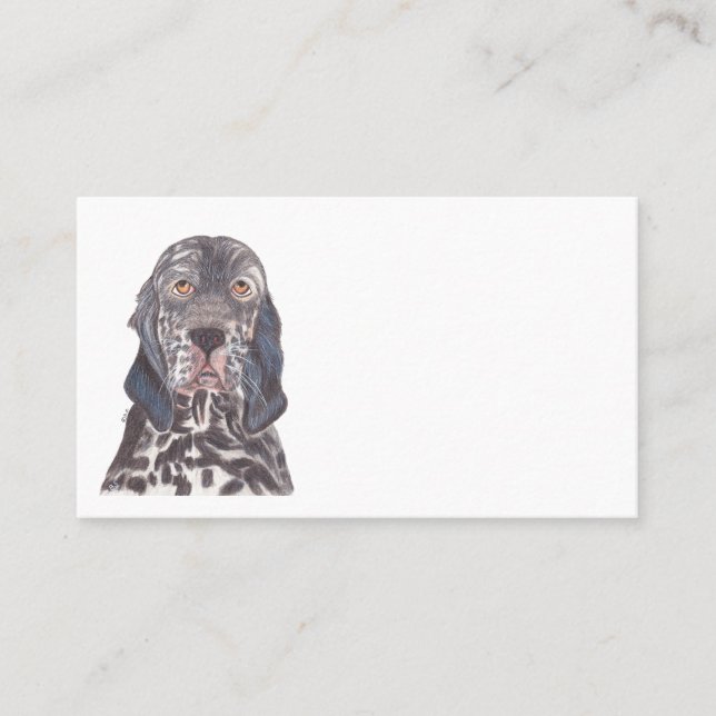 ENGLISH SETTER VISITENKARTE (Vorderseite)