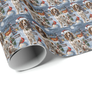 English Setter Winter Wonderland Christmas Joy Geschenkpapier