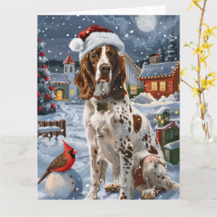 English Setter Winter Wonderland Christmas Joy Karte