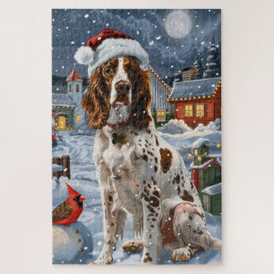 English Setter Winter Wonderland Christmas Joy Puzzle