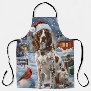 English Setter Winter Wonderland Christmas Joy Schürze