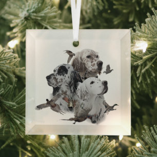 English Setters Ornament Aus Glas