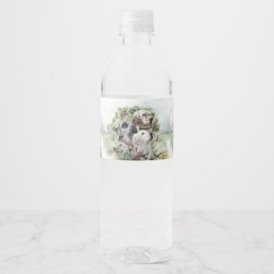 English Setters Wasserflaschenetikett
