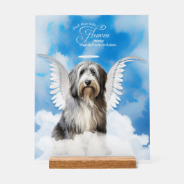English Sheepdog Angel mit Name Pet Memorial Acrylschild