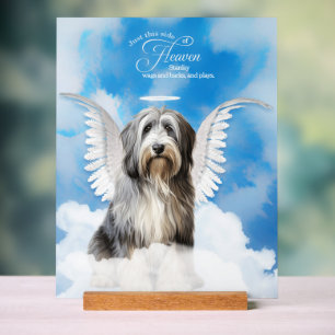 English Sheepdog Angel mit Name Pet Memorial Acrylschild