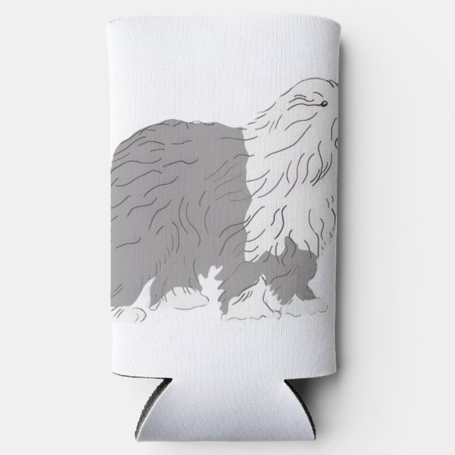 English Sheepdog Selters Dosenkühler (Vorderseite)