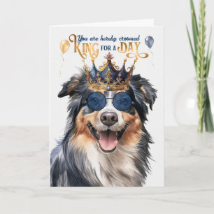 English Shepherd King for a Day Funny Birthday Karte