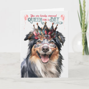 English Shepherdin Queen for a Day Funny Birthday Karte