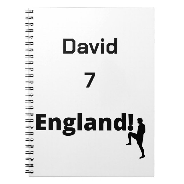 English Soccer Player anpassbar Notizblock (Vorderseite)