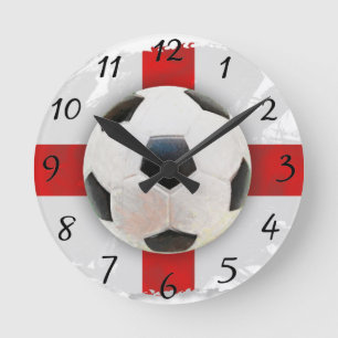 English Soccer Runde Wanduhr