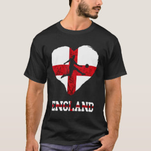 English Soccer Team England Flag Herz St George's T-Shirt