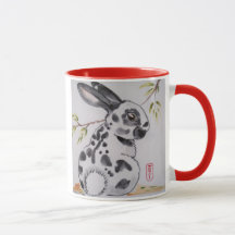 English Spot Bunny Rabbit Design Tasse von Tuzi