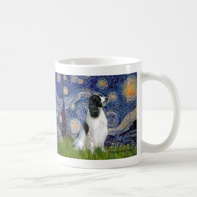 English Springer 7 - Starry Night Kaffeetasse (Rechts)