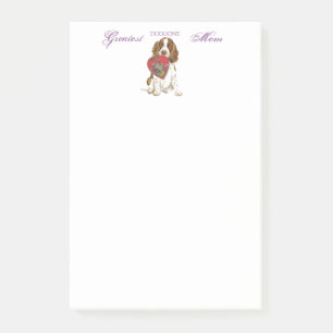 English Springer Heart Mama Post-it Klebezettel