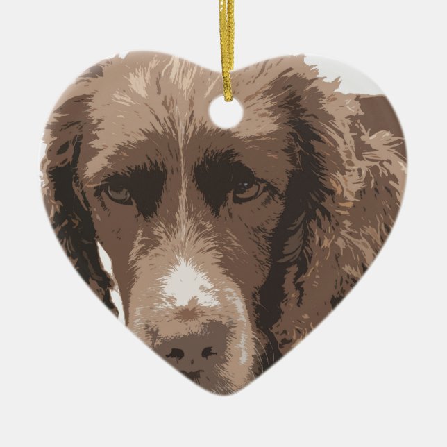 English Springer Keramik Ornament (Vorne)