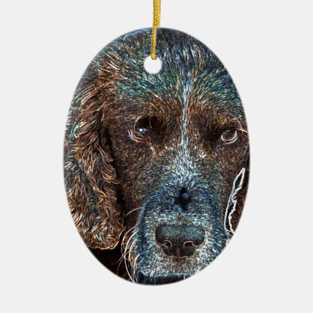 English Springer Keramikornament (Vorne)