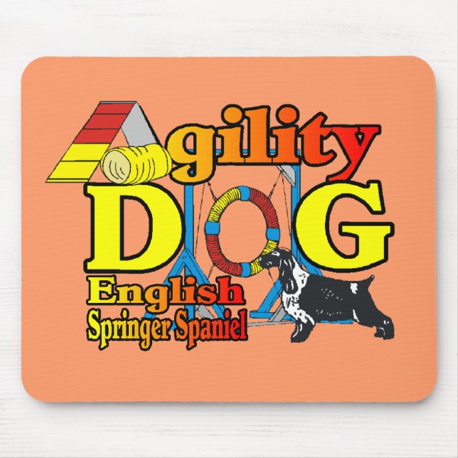 English Springer Spanel Agility Geschenke Mousepad (Vorne)