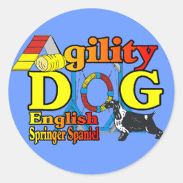 English Springer Spanel Agility Geschenke Runder Aufkleber