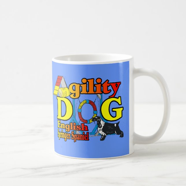 English Springer Spanel Agility Geschenke Tasse (Rechts)