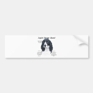 English Springer Spanel (blk) History Design Autoaufkleber