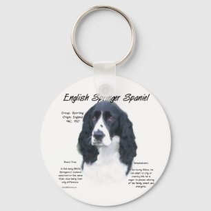 English Springer Spanel (blk) History Design Schlüsselanhänger