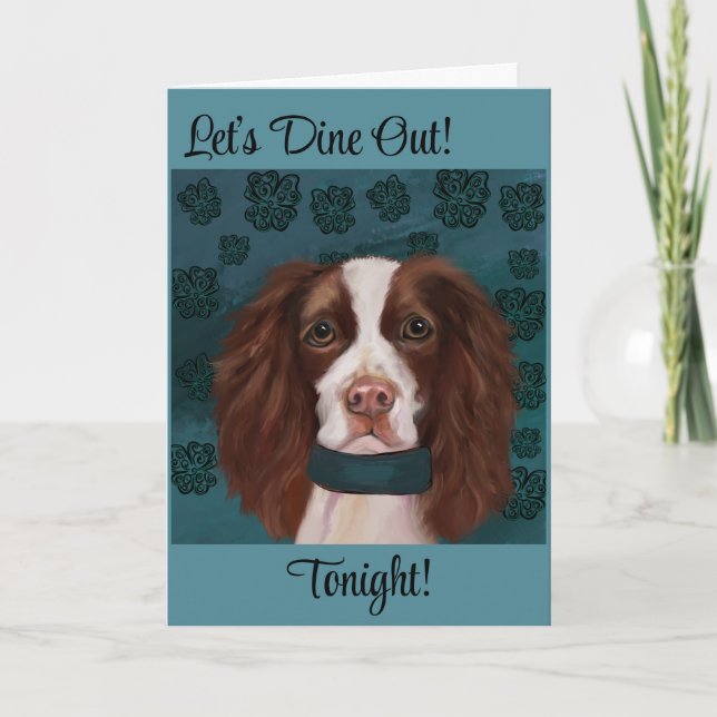 English Springer Spanel Dankeskarte (Vorderseite)