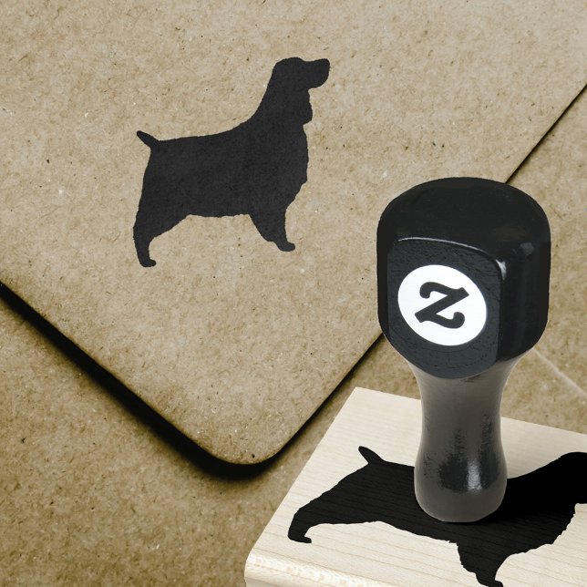 English Springer Spanel Dog Breed Silhouette Gummistempel (Von Creator hochgeladen)
