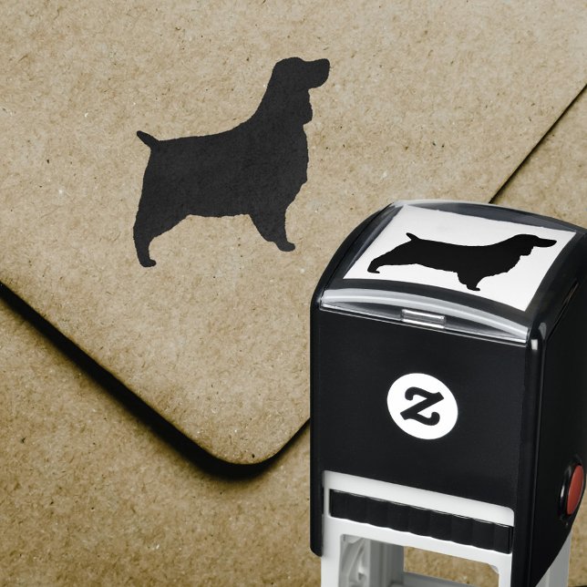 English Springer Spanel Dog Breed Silhouette Permastempel (Von Creator hochgeladen)