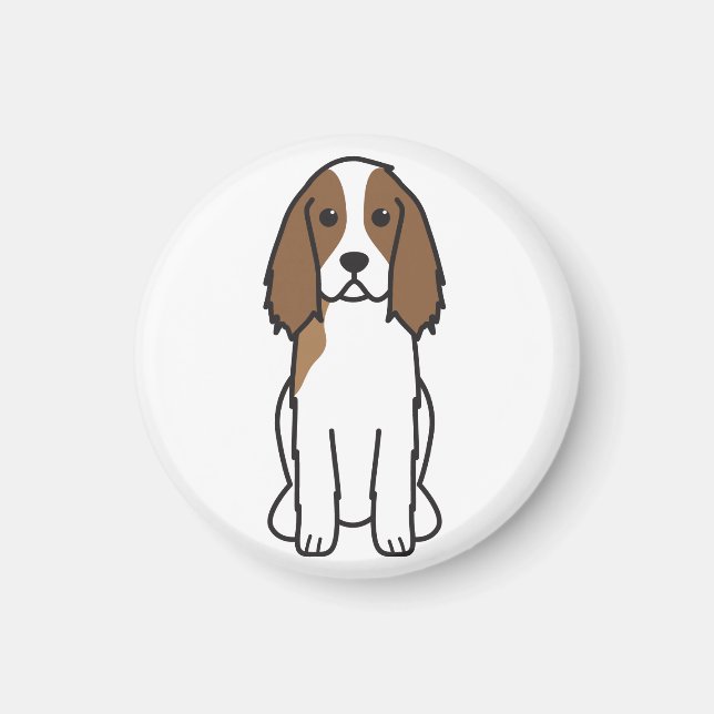 English Springer Spanel Dog Cartoon Magnet (Vorne)