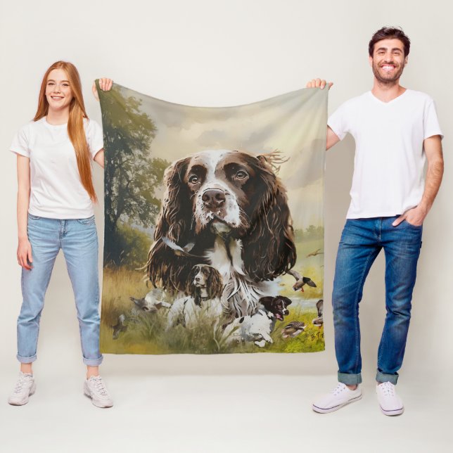 English Springer Spanel Fleecedecke (Beispiel)