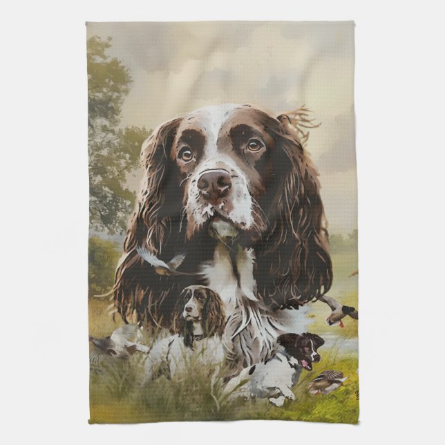 English Springer Spanel Geschirrtuch (Vertikal)