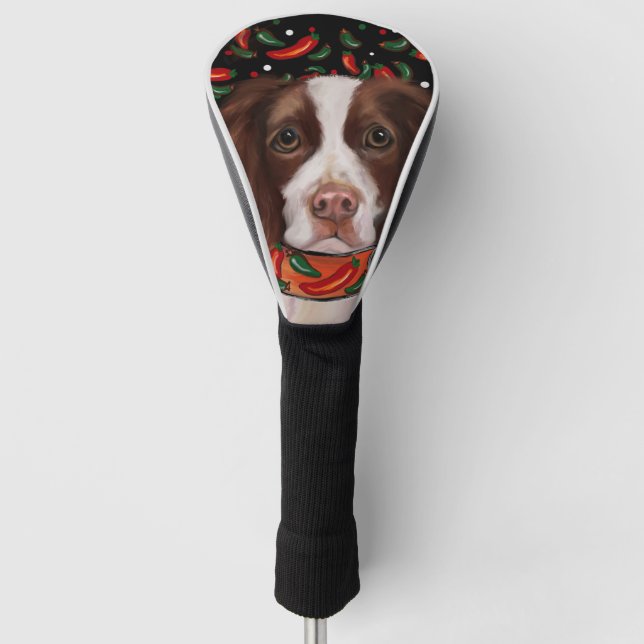 English Springer Spanel Golf Headcover (Vorderseite)