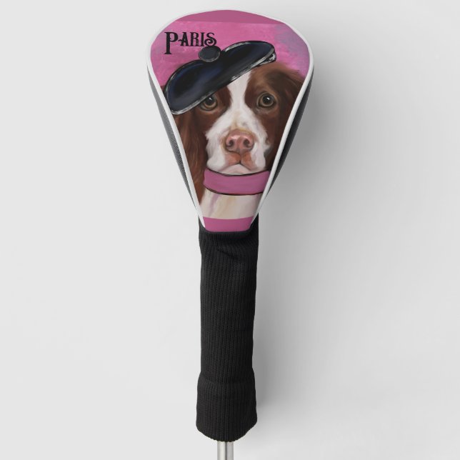 English Springer Spanel Golf Headcover (Vorderseite)