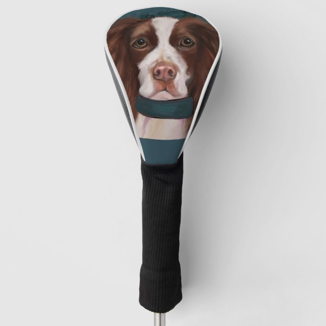 English Springer Spanel Golf Headcover (Vorderseite)
