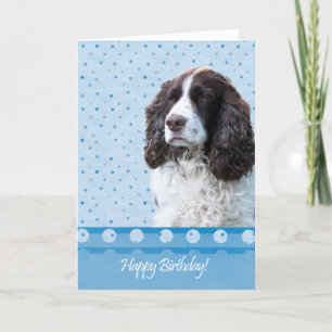 English Springer Spanel Happy Birthday Card Karte