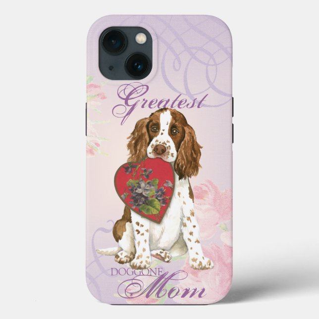 English Springer Spanel Herz Mama Case-Mate iPhone Hülle (Rückseite)