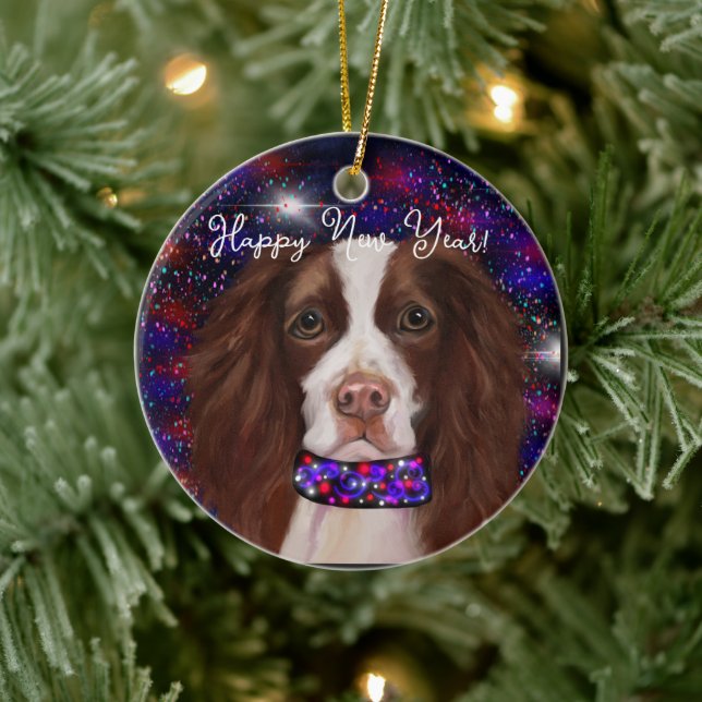 English Springer Spanel Keramik Ornament (Baum)