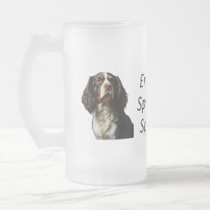 English Springer Spanel Mattglas Bierglas