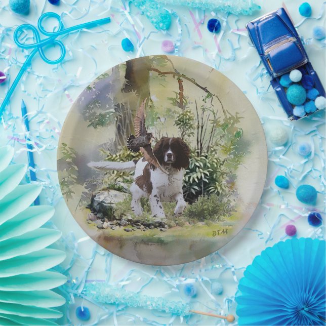 English Springer Spanel Pappteller (Party)