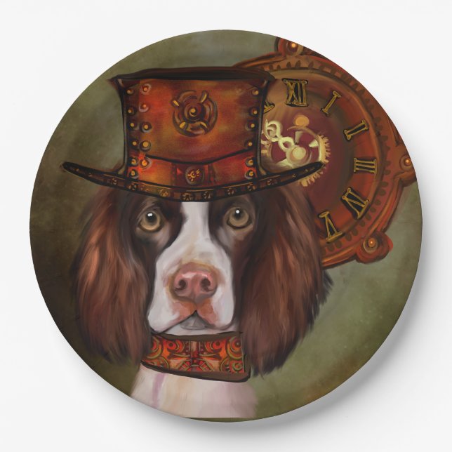 English Springer Spanel Pappteller (Vorderseite)