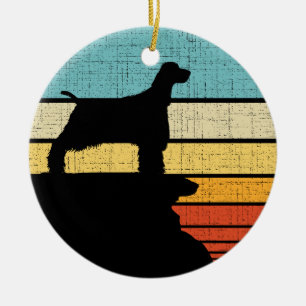 English Springer Spanel Retro Vintag Doppy Puppy Keramik Ornament