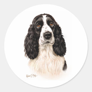 English Springer Spanel Runder Aufkleber