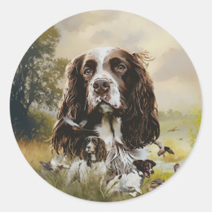 English Springer Spanel Runder Aufkleber