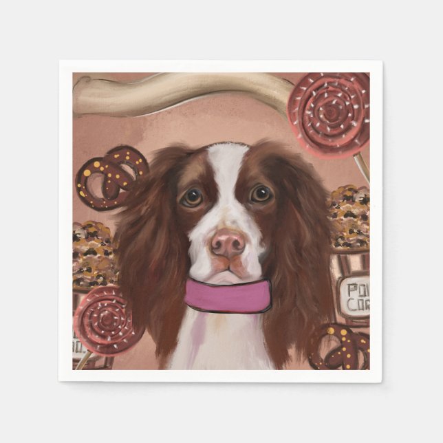 English Springer Spanel Serviette (Vorderseite)
